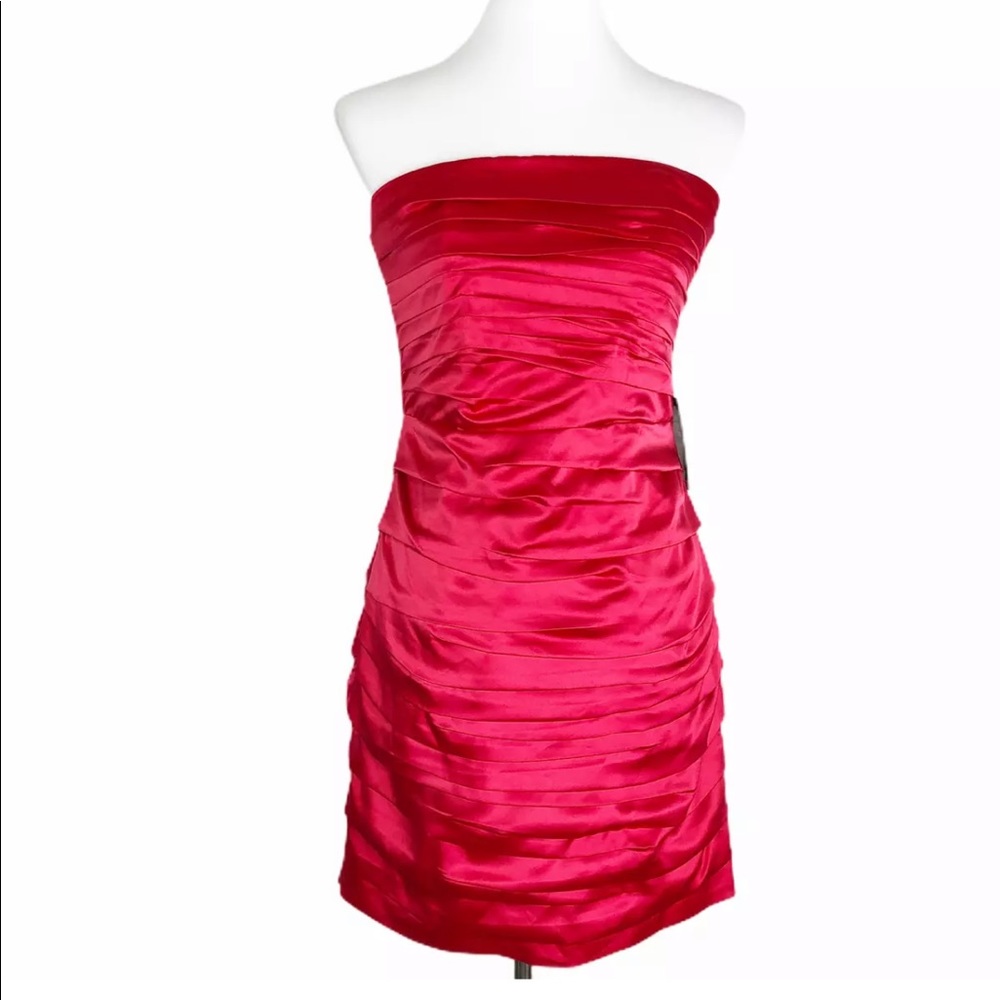 Express Strapless Dress in Pink Size 6 Y2K